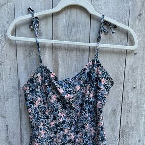 Topshop Blue and Pink Flower Dress